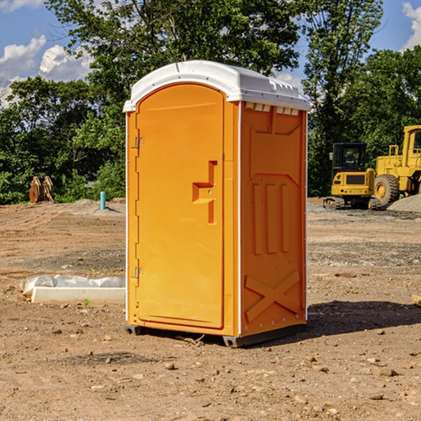 how often are the portable restrooms cleaned and serviced during a rental period in Radium Springs NM